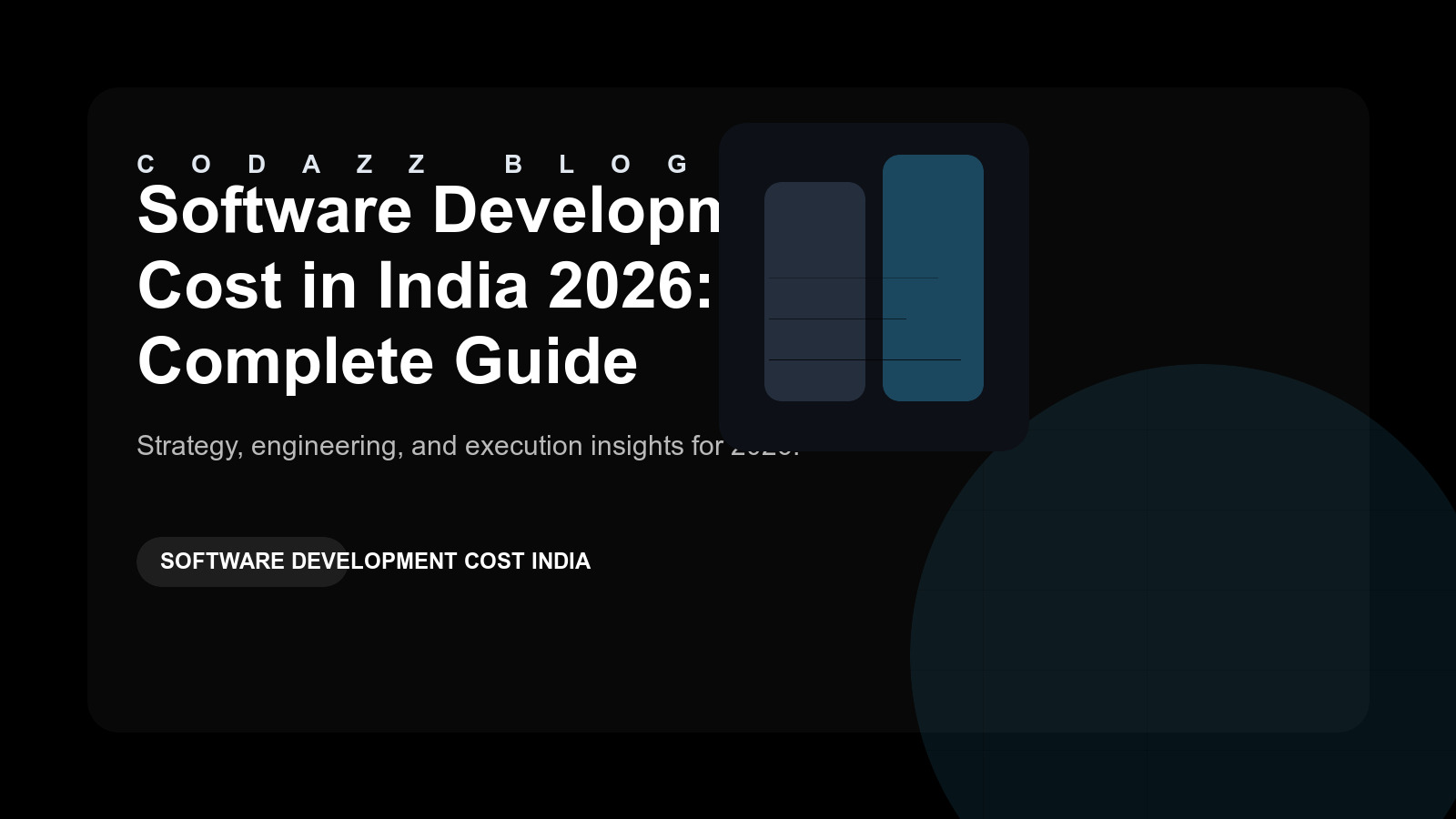 Software development cost in India 2026 complete guide